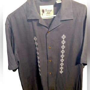 Vintage Silk Medium Shirt - 100% Silk - Circa 1969 - Size Medium - New with tags